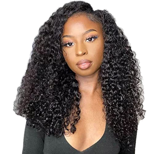 Peluca de Cabello Virgen Remy Brasileño, Color Marrón <span class=keywords><strong>Claro</strong></span> con Reflejos <span class=keywords><strong>Balayage</strong></span>, Rizado Profundo, Pre-Desplumado, 18 Pulgadas de Largo - Product Image 1
