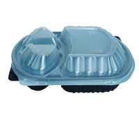 Boîte à lunch jetable en plastique PP de qualité alimentaire allant au micro-ondes Boîte à lunch à 5 compartiments