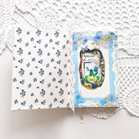 Sidaixue Nouveauté : Carnet A5 Esthétique en Tissu de Lin Brodé Motif Abeille – Papeterie Mignonne à Couverture Rigide