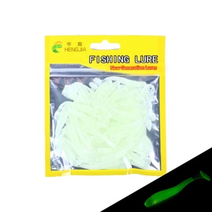 HENGJIA 50 pz/sacchetto <span class=keywords><strong>Esche</strong></span> Artificiali Morbide in Silicone PVC a Coda a T per <span class=keywords><strong>Bass</strong></span>, Marlin, Orate, Acqua Salata, Fiumi, Laghi e Torrenti - Product Image 2