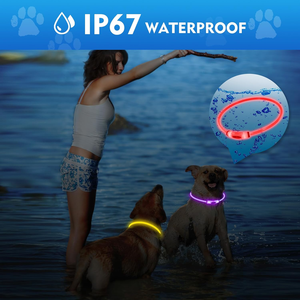 USB-C Oplaadbare LED Halsband voor Huisdieren - Verstelbaar Knipperlicht voor Katten & Honden Nachtveiligheid Kleine & Grote Maten - Product Image 5