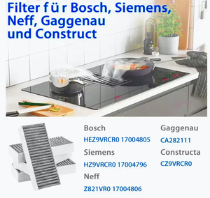 Filtre à air pour <span class=keywords><strong>hotte</strong></span> aspirante Filtres Rohs en tissu de carbone de remplacement pour <span class=keywords><strong>Bosch</strong></span> HEZ9VRCR0 17004805/Siemens 17004796 - Product Image 2