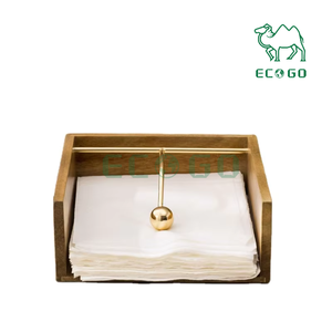 Soporte organizador de almacenamiento de tejido de bambú, servilletero de madera de bambú Natural para mesas de cocina - Product Image 3