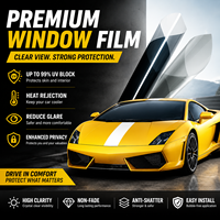 Film teinté noir pour vitres de voiture 5% 70% VLT, contrôle solaire, anti-UV, protection automobile