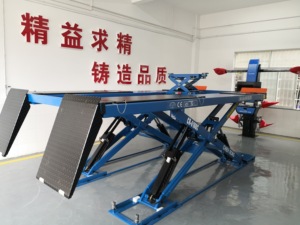 Chất lượng cao 4ton thủy lực đôi mức độ Scissor Lift cho Bốn bánh xe liên kết trong nhà để xe xe thang máy sản phẩm - Product Image 2