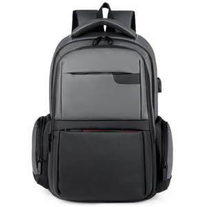 Laptop <b>Backpack</b> Large Capacity <b>Computer</b> Bag With Usb Port Unisex Travel <b>Backpack</b> For Men And Women Khaki Color - Product Image 4