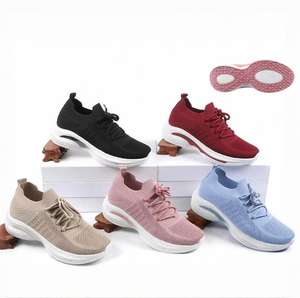 Chaussures de sport en maille respirantes et légères multicolores pour femmes, idéales pour la marche et le fitness, collection automne/printemps, personnalisables en gros - Product Image 3