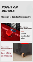 Chariot élévateur électrique d'entrepôt 1,5-2 tonnes, batterie au plomb-acide, pneus en polyuréthane, dispositif d'arrêt d'urgence, sécurité renforcée, utilisation facile, pour extérieur
