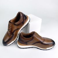 Chaussures habillées et Richelieu en cuir véritable pour hommes, style sport, décontractées et professionnelles, baskets de course d'extérieur, taille 46