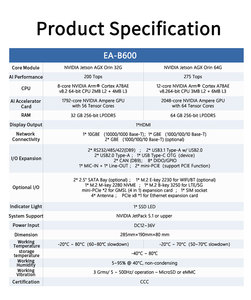 ระบบกล้องวงจรปิดรักษาความปลอดภัย 64G AGX Orin ป้องกันและตรวจจับ B600 B600 - Product Image 6