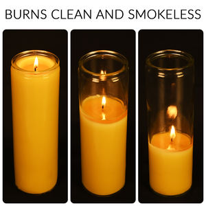 Doğal balmumu 7 gün mumlar sütun balmumu dini mumlar kilise ev dekor festivaller için uzun ömürlü yanık - Product Image 6