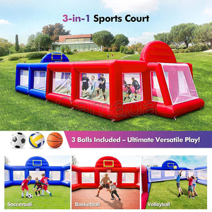 Juego Inflable de Baloncesto y Fútbol 2 en 1 para Trabajo en Equipo, Fútbol Inflable - Product Image 3