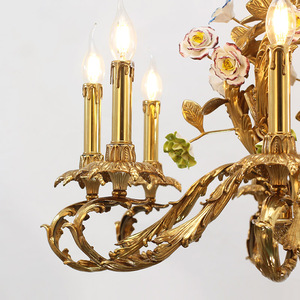 Bijouterie Laiton Or Éclairage Pour Mariage Branche Suspendue <span class=keywords><strong>Suspension</strong></span> <span class=keywords><strong>Luminaire</strong></span> Porcelaine Fleur <span class=keywords><strong>Plante</strong></span> Lustre - Product Image 6