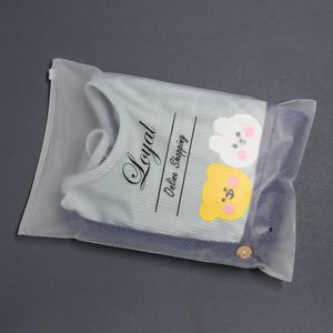 Giá rẻ tái chế in Nắp kéo túi Nhựa Tùy Chỉnh Frosted nhựa dây kéo túi cho quần áo - Product Image 5