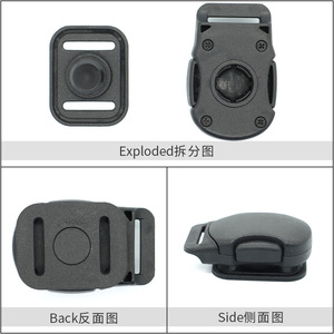 Boucle magnétique A465 pour porte-bébé, sangle de sécurité en plastique réglable de 20 mm pour siège de bébé à la taille - Product Image 3