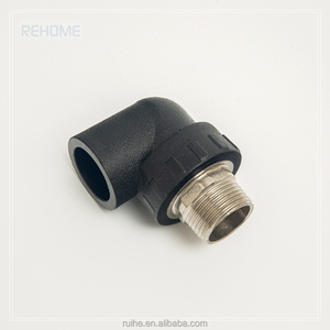 Rehome chủ đề phù hợp <span class=keywords><strong>PE</strong></span> phụ kiện đường ống nước mông Fusion nhựa Nam Nữ khớp nối hệ thống ống nước phù hợp HDPE Ống khuỷu tay - Product Image 6