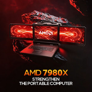 AMTIPC High Performance Portable AI Workstation Threadripper 7980X GPU 256GB RAM 2TB SSD 16TB Storage Rugged <b>Laptop</b> Triple Scree - Product Image 1