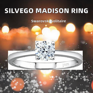 <span class=keywords><strong>Anello</strong></span> di Fidanzamento MADISON in Argento Sterling 925 Placcato Rodio con Zirconia <span class=keywords><strong>Swarovski</strong></span>, Montatura a Griffe, <span class=keywords><strong>Anello</strong></span> Nickel-Free - Product Image 2