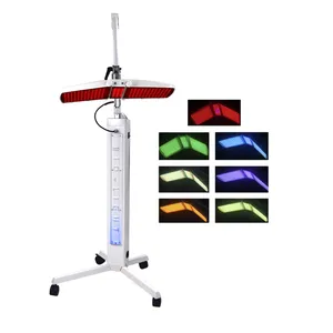 7 couleurs lumière PDT peau blanchissant rajeunissement Drainage lymphatique lumière bleue traitement de l'acné lumière LED thérapie faciale Machine