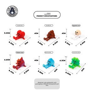Nouvelles figurines imprimées en 3D de la série Friends : vilains assis, elfes mignons et guérisseurs, cadeaux créatifs et ornements de bureau. - Product Image 4