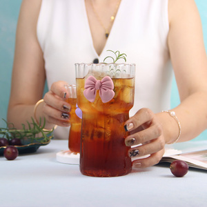 Verre haut gobelet ondulations <span class=keywords><strong>verrerie</strong></span> pour boire Vase à fleurs de table pour mariage coloré <span class=keywords><strong>arc</strong></span> décoration ondulations grands verres - Product Image 5