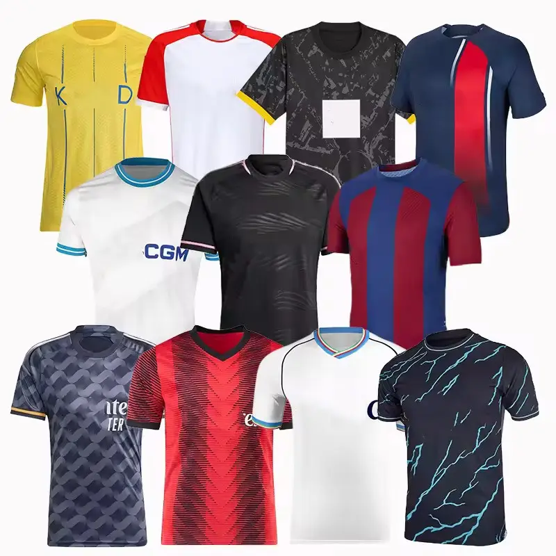 タイ高品質サッカージャージメーカーキット男性サッカージャージークラブCamisetas De Futbol Real