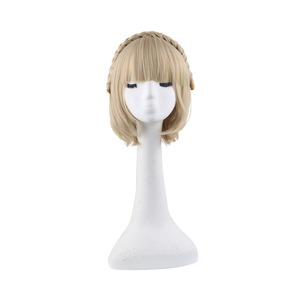 Perruque de la <span class=keywords><strong>Belle</strong></span> au bois dormant court Blonde Bob dames Cosplay cheveux synthétiques blond cendré clair Costume fête Halloween Anime personnage perruque - Product Image 1