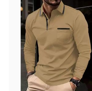 Kemeja Pria Bisnis Kasual Lengan Panjang Bahan Jersey Ramah Lingkungan Bernapas Nyaman Motif Huruf Poliester/Katun 180g - Product Image 5