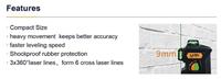 Niveau laser Laisai LS667 Lumière verte Lignes laser à 360 degrés