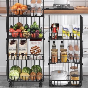 Carrello da <span class=keywords><strong>Cucina</strong></span> <span class=keywords><strong>Mobile</strong></span> MSH, Scaffale Porta Verdure per <span class=keywords><strong>Dispensa</strong></span> - Product Image 4
