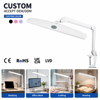 Lampe de table LED OEM ODM pour manucure avec pince, commande tactile, bras long, lumière sans ombre pour salon de beauté