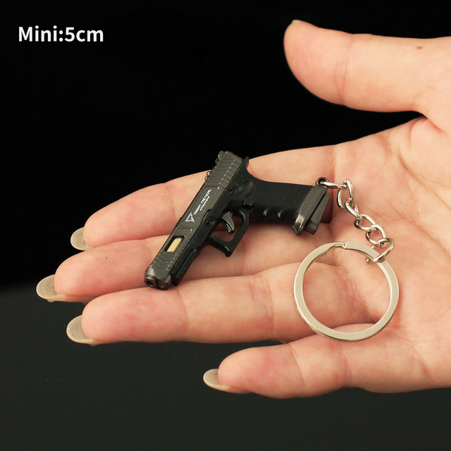 LT Mini TTI G34 Metal Gun Keychains Miniature Models Metal Zinc Alloy 3D Custom Keychain 5cm