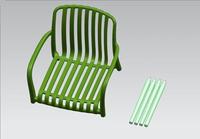 Chaises de salle à manger d'extérieur modernes, empilables, pliantes, en PP à lattes, colorées, ventilées et résistantes aux intempéries