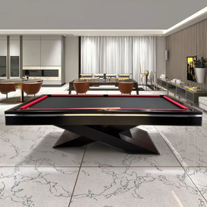 Table de billard américaine sur mesure, fabrication directe d'usine, 7/8/9 pieds, table de billard de luxe pour la maison avec pieds en bois massif et plateau en ardoise - Product Image 4