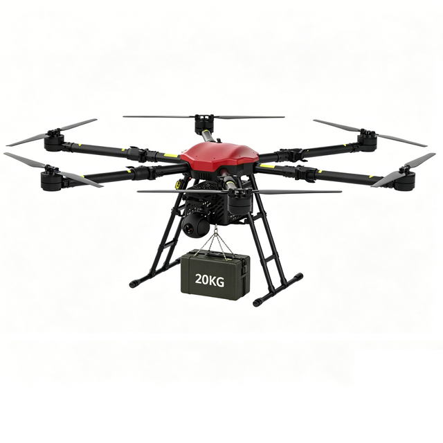 Heavy Lift 20kg Drones Industrial Multirotor UAV with Camera for Construction Material Delivery