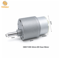 Moteur à courant continu brossé GM37-500 6V/12V/24V 500 tr/min pour équipement médical, maison intelligente, vélo électrique, ventilateur et bateau