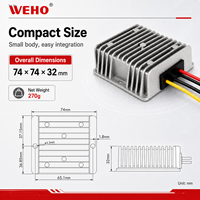 Convertisseur DC-DC élévateur 12V-24V 15A 360W haute puissance étanche IP68 pour véhicules, bateaux, applications marines et camping-cars