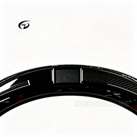 Volant en carbone forgé Land Rover, Land Rover Velar, rouge, volant en carbone forgé LED