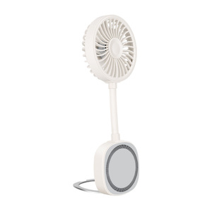 Ventilateur magnétique portable pour téléphone, avec design pliable, alimenté par USB, mini ventilateur de refroidissement pour usage intérieur et extérieur, blanc, gris foncé - Product Image 3