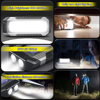 Lampe de travail portable COB LED pour réparation automobile, lumière froide blanche, lampe à main magnétique, rechargeable pour voiture, éclairage extérieur puissant pour inspection