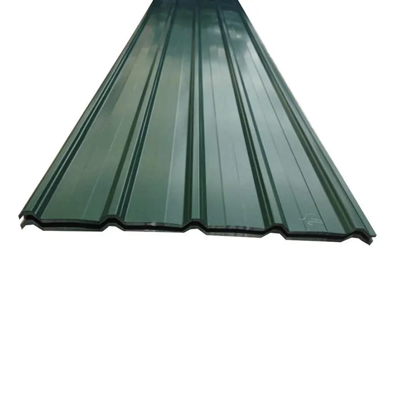 Toptan 14 16 18 20 22 24 gauge çinko çatı kaplama levhası koyu yeşil oluklu çelik çatı levhalar/kiremit