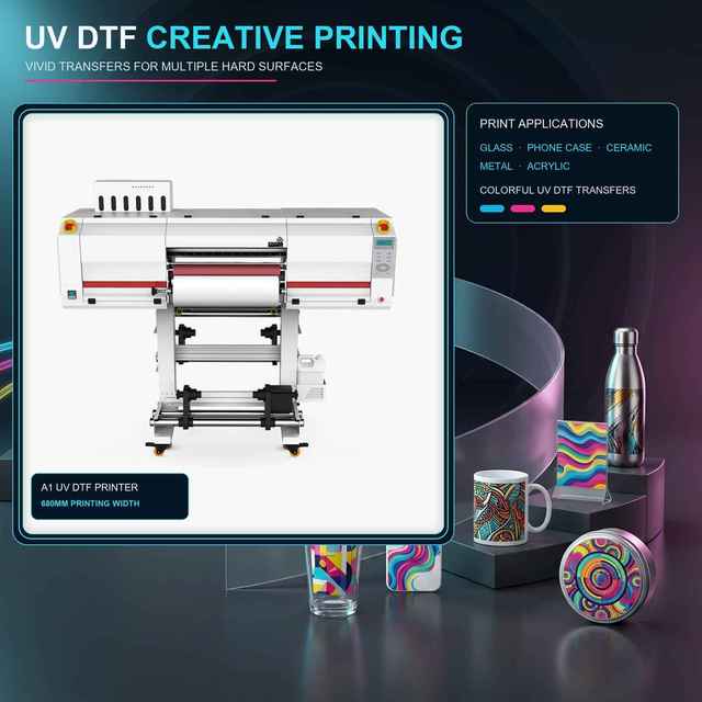 A1 UV DTF Decal Printer Transfer Film Printing Machine for Custom Stickers and Labels