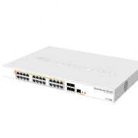 Commutateur de routeur Gigabit Ethernet 24 ports avec quatre ports SFP + 10Gbps dans un boîtier rack 1U CRS328-24P-4S + RM