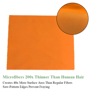 Logo personnalisé en relief 8*8/13*15cm chiffon de nettoyage en daim <span class=keywords><strong>microfibre</strong></span> couleur blanche bijoux différentes tailles lingettes nettoyantes 140-200g - Product Image 3