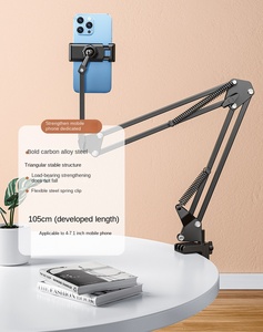 Đầu giường máy tính để bàn kẹp-Loại ba phần cantilever điện thoại di động và máy tính bảng đứng kim loại có thể gập lại điện thoại di động đứng - Product Image 6