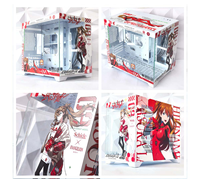 Boîtier d'ordinateur Mid-Tower personnalisé DIY Evangelion Ayanami Rei en métal, compatible avec système de refroidissement liquide 360, design 'Sea View Room', thème personnage d'anime