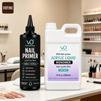 Poudre acrylique double usage 2-en-1 VOFINE personnalisée pour ongles, kit de poudre acrylique en pot, poudre à tremper pour ongles, kit d'onglerie