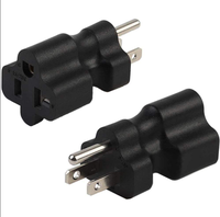 Adaptateur d'alimentation US Standard NEMA 5-15P vers 5-20R, 15A Mâle 20A Femelle, Connecteur à Lame en T, Certifié CE ROHS pour Usage Industriel et de Bureau
