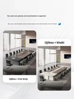 Grande table de conférence moderne simple avec combinaison de chaises bureau en bois pour la négociation pour la salle