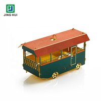 Bâtiments de Bus personnalisés en métal, pièces, modèle de Puzzle 3D fait à la main, construction, bricolage